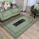 Natural Cotton Blue Dhurrie Printed Event Rug