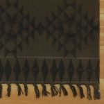 Black Cotton Rug For Dining Room Hall Area Dhurrie