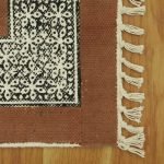 Home Décor Dhurrie Printed Brown Farm House Area Rug