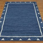 Natural Jute Blue Carpet Hand Braided Bedroom Area Rug