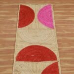 Red Hand Braided Jute House Decor Dhurrie