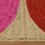 Red Hand Braided Jute House Decor Dhurrie