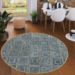 Round Jute Carpet Hand Braided Bedroom Area Rug