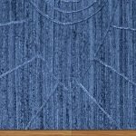 Blue Modern Jute Rug for Living Room Hand Braided Carpet