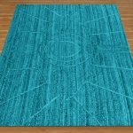 Turquoise Hand Braided Rug Bedroom Jute Carpet