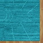 Turquoise Hand Braided Rug Bedroom Jute Carpet