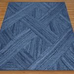 Modern Jute Carpet Braided Blue Bedroom Area Rug