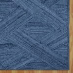 Modern Jute Carpet Braided Blue Bedroom Area Rug