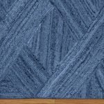 Modern Jute Carpet Braided Blue Bedroom Area Rug