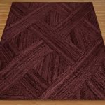 Maroon Jute Carpet Hand Braided Bedroom Area Rug