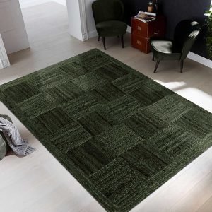 Green Hand Braided Jute Rug Living Room Area Carpet