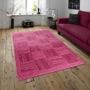 Pink Jute Carpet For Hall Patio Hand Braided Area Rug