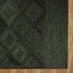 Green Hand Braided Jute Rugs House Warm Hall Area Carpet