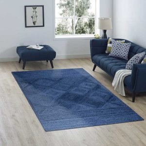 Blue Jute Carpet Hand Braided Bedroom Area Rug