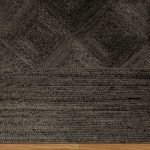 Black Jute Carpet Hand Braided Bedroom Area Rug