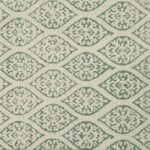 Hand Block Printed Green Cotton Rug