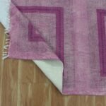 Purple Hand Block Printed Cotton Hall Rug