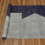 Natural Blue Living Room Cotton Rug