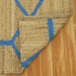 Hand Woven Warm Blue Modern Jute House Rug