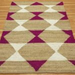 Pink & Beige Braided Modern House Rug