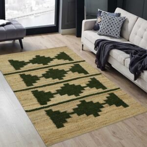 Natural Green Hand Woven Home Decor Area Rug