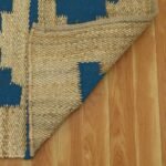 Blue Hand Woven Dhurrie House Decor Area Rug