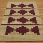 Beautiful Maroon Hand Woven Home Decor Rug