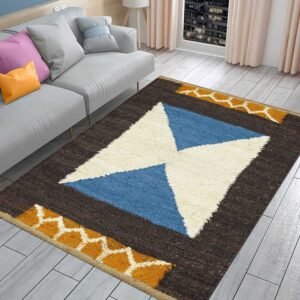 Hand Woven Multicolor House Decor Jute Rug