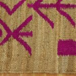 Hand Woven Pink & Beige Jute Modern Area Rug