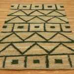 Hand Woven Green Home Decor Rug