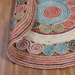 Multicolor Hand Braided Round Doormat Rug