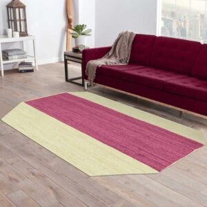 Pink Hand Braided Modern Jute Area Rug