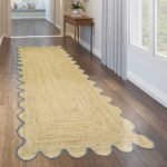 Jute Carpet Beige Hand Braided Living Room