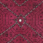 Bordered Red Cotton Hand Block Printed Beautiful Rug